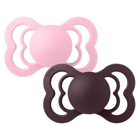 BIBS - Pacifier Supreme - Baby Pink/Plum - Size 2