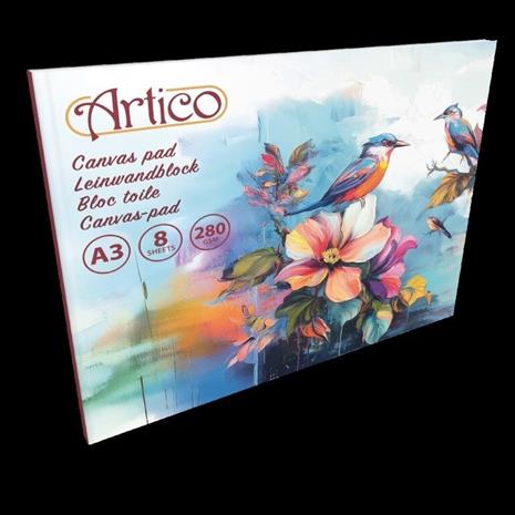 ARTICO canvaslehtiö A3 – canvaspaperi 280 g/m² – 8 arkkia