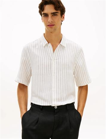 Tommy Hilfiger Dc Engineered Stripe Shirt - Black - M