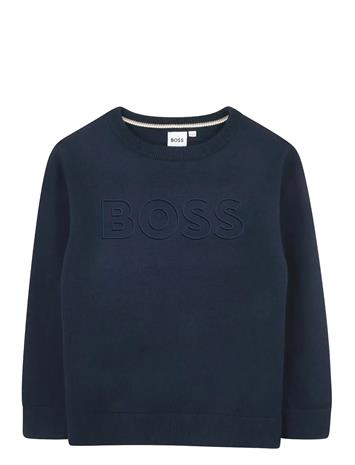 BOSS Pullover Tops Knitwear Pullovers Navy BOSS