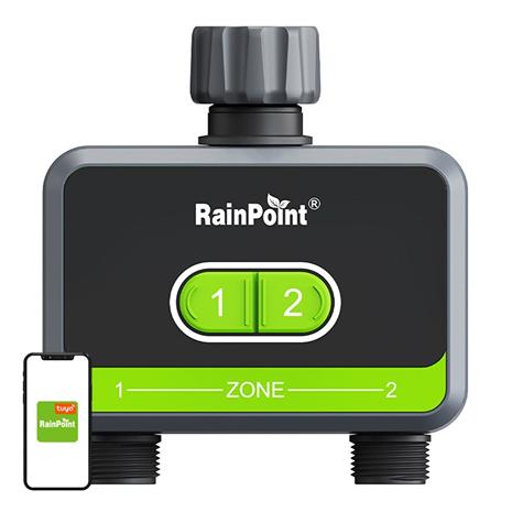 RainPoint 2-Zone Irrigation Controller with App