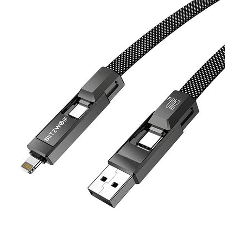 BlitzWolf BW-HDC7 4-in-1 USB + C + Lightning Cable 240W