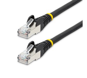 StarTech.com 3m CAT6a Ethernet Cable - Black - Low Smoke Zero Halogen (LSZH) - 10GbE 500MHz 100W PoE++ Snagless RJ-45 w/Strain Reliefs S/FTP Network Patch Cord
