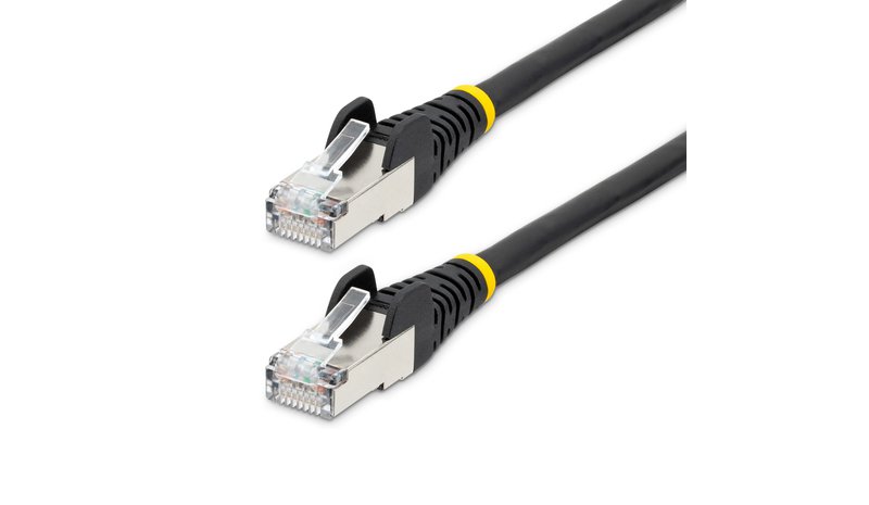 StarTech.com 3m CAT6a Ethernet Cable - Black - Low Smoke Zero Halogen (LSZH) - 10GbE 500MHz 100W PoE++ Snagless RJ-45 w/Strain Reliefs S/FTP Network Patch Cord