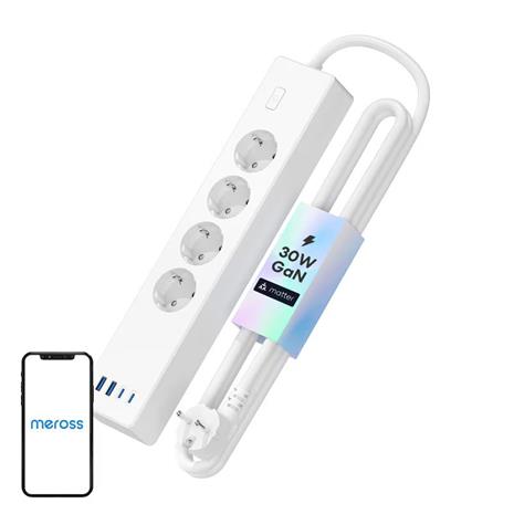 Meross Smart Power Strip MSP844 - 4×AC + 2×USB?A + 2×USB?C – kuva 3/4