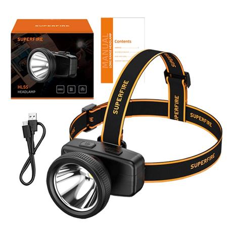 Superfire HL55 otsalamppu, 150 lm, USB-C, 4 tilaa, 270 m – kuva 3/5