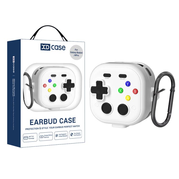 Suojakuori Samsung Galaxy Buds 4 / 4 Pro -puhelimelle retromuotoilussa Käsiohjaus - Valkoinen