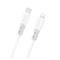 Dudao L25SX 30W USB-C - Lightning Cable with Soft Silicone Braid 2m - White – kuva 2