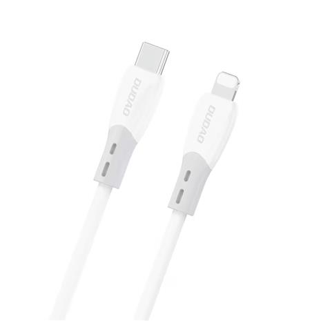 Dudao L25SX 30W USB-C - Lightning Cable with Soft Silicone Braid 2m - White – kuva 2/2