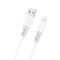 Dudao L25SL 30W USB-A - Lightning Cable with Soft Silicone Braid 1m - White – kuva 2
