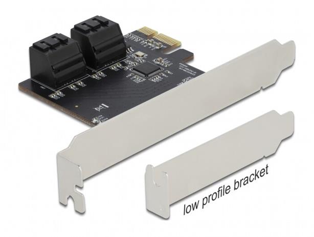 Delock 4-Port SATA PCIe x1 Controller Card Low Profile