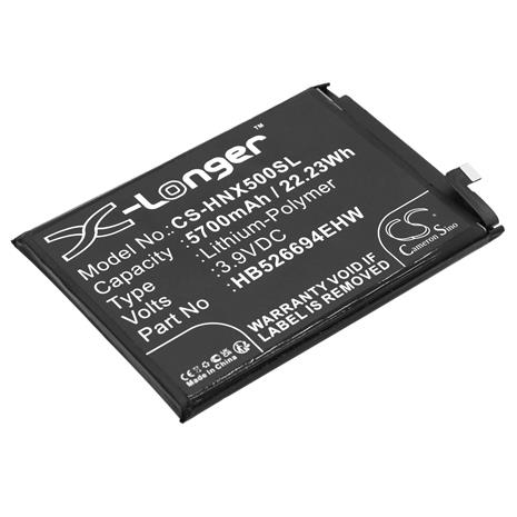 Honor X50, puhelimen akku