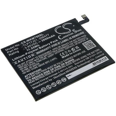 Wiko View XL, puhelimen akku