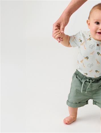 Minymo Shorts Twill - Green - 86