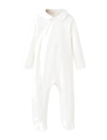 Mango Long Pyjama Set 100% Cotton - White - 1-3M