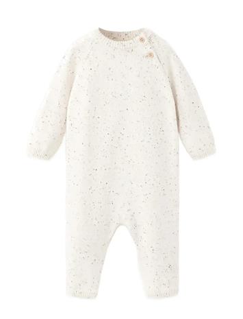 Mango Knitted Long Jumpsuit - Beige - 1-3M