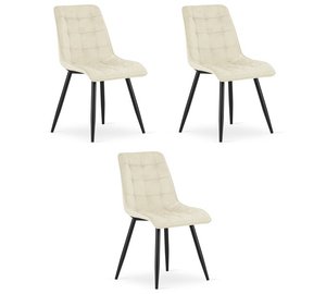 3 ruokatuolin sarja Split, 88x46x40 cm, hiekanvärinen