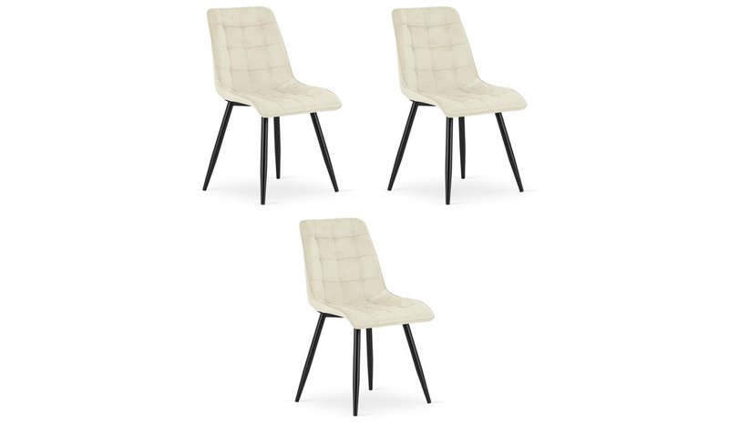 3 ruokatuolin sarja Split, 88x46x40 cm, hiekanvärinen