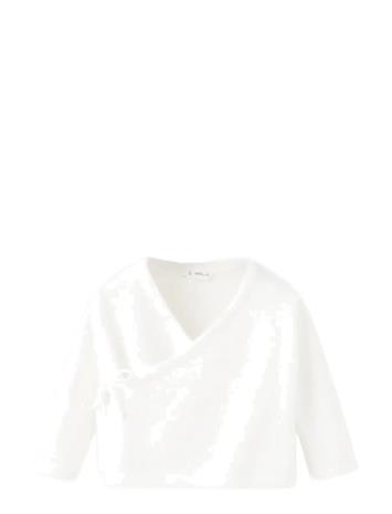 Mango Double-Breasted Cardigan - White - 1-3M