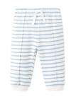 Mango Striped Joggers With Drawstring - Blue - 1-3M