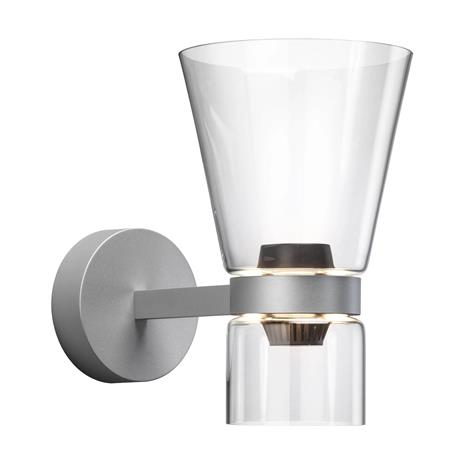 Flos Nocturne Cone seinälamppu â€“ hopea