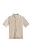 Mango Structured Knit Polo Shirt 100% Cotton - Beige - XXL