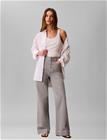 Calvin Klein Jeans Super High Rise Wide Leg Soft Gr - Grey - 30 x 32