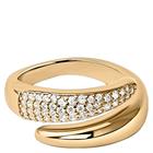 Muli Collection Adjustable Duo Zirconia Ring Gold
