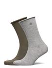 Panos Emporio 2Pk Jenny Bamboo Roll Top - Grey - ONE SIZE (36-40)