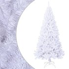 vidaXL Tekojoulukuusi paksuilla oksilla valkoinen 240 cm PVC