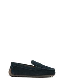 Mango Leather Loafers - Blue - 28