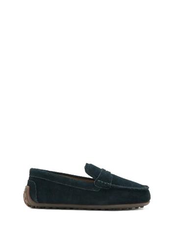 Mango Leather Loafers - Blue - 28