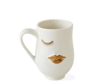 Jonathan Adler Gilded Mr. And Mrs. Muse Mug - White - ONE SIZE