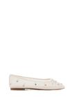Mango Rhinestone Ballet Flats - White - 37