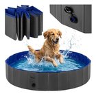 Taitettava koirapooli 160x30 cm 600 l PVC/ABS viemäriventtiilillä