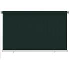 vidaXL Rullaverho ulkotiloihin 240x140 cm tummanvihreä HDPE