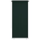 vidaXL Rullaverho ulkotiloihin 100x230 cm tummanvihreä HDPE
