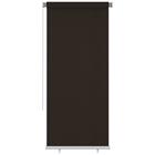 vidaXL Rullaverho ulkotiloihin 100x230 cm ruskea HDPE