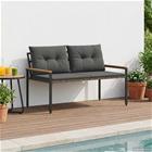 vidaXL Ulkopenkki 2 -Seater 116 x 67,5 x 72 cm polyrottinki