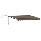 vidaXL Sähkökäyttöinen Vedettävä Varjo Taupe 3,5 x 2,5 m