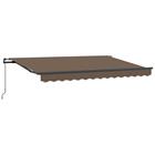 vidaXL Vedettävä markiisi Taupe 400 × 350 cm Polyesteri ja alumiini