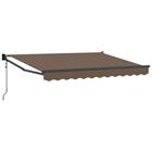 vidaXL Aurinkovarjo Taupe 3,5 x 2,5 m Polyesteri ja metalli