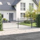 vidaXL Puutarhaportti lukkoon Woerden Harmaa 125 x 500 cm Teräs