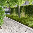 vidaXL Nurmireunus 10 pcs 103 x 10 cm Teräs valkoinen