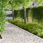 vidaXL Nurmireunus 30 pcs 102 x 4 x 4 cm Teräs valkoinen