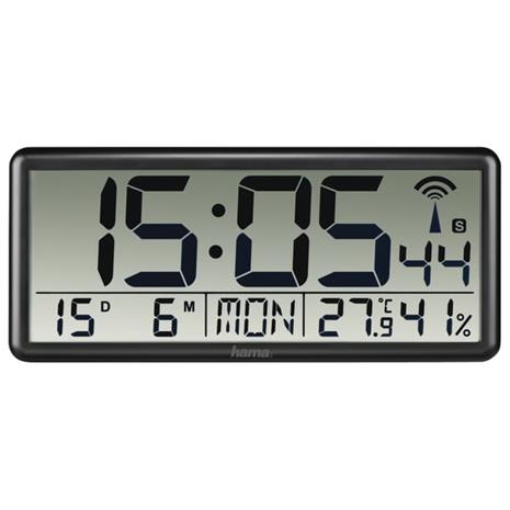Hama "Jumbo" - clock - electronic - desktop wall mountable - black