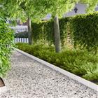 vidaXL Nurmireunus 30 pcs 100 x 15 cm Teräs valkoinen