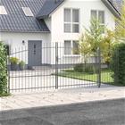 vidaXL Puutarhaportti lukkoon Woerden Harmaa 175 x 500 cm Teräs