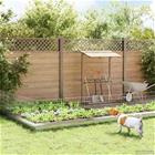 vidaXL Puutarha-aita, jossa on paalut 12 pcs 55 x 50 cm Mesh Hopea