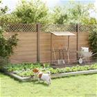 vidaXL Puutarha-aita, jossa on paalut 12 pcs 75 x 50 cm Mesh Hopea